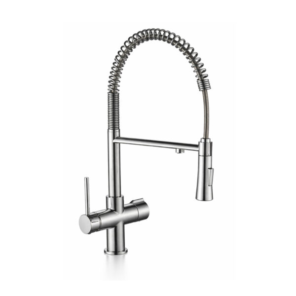 Robinet cu 3 cai Argintiu DELUXE 120CH