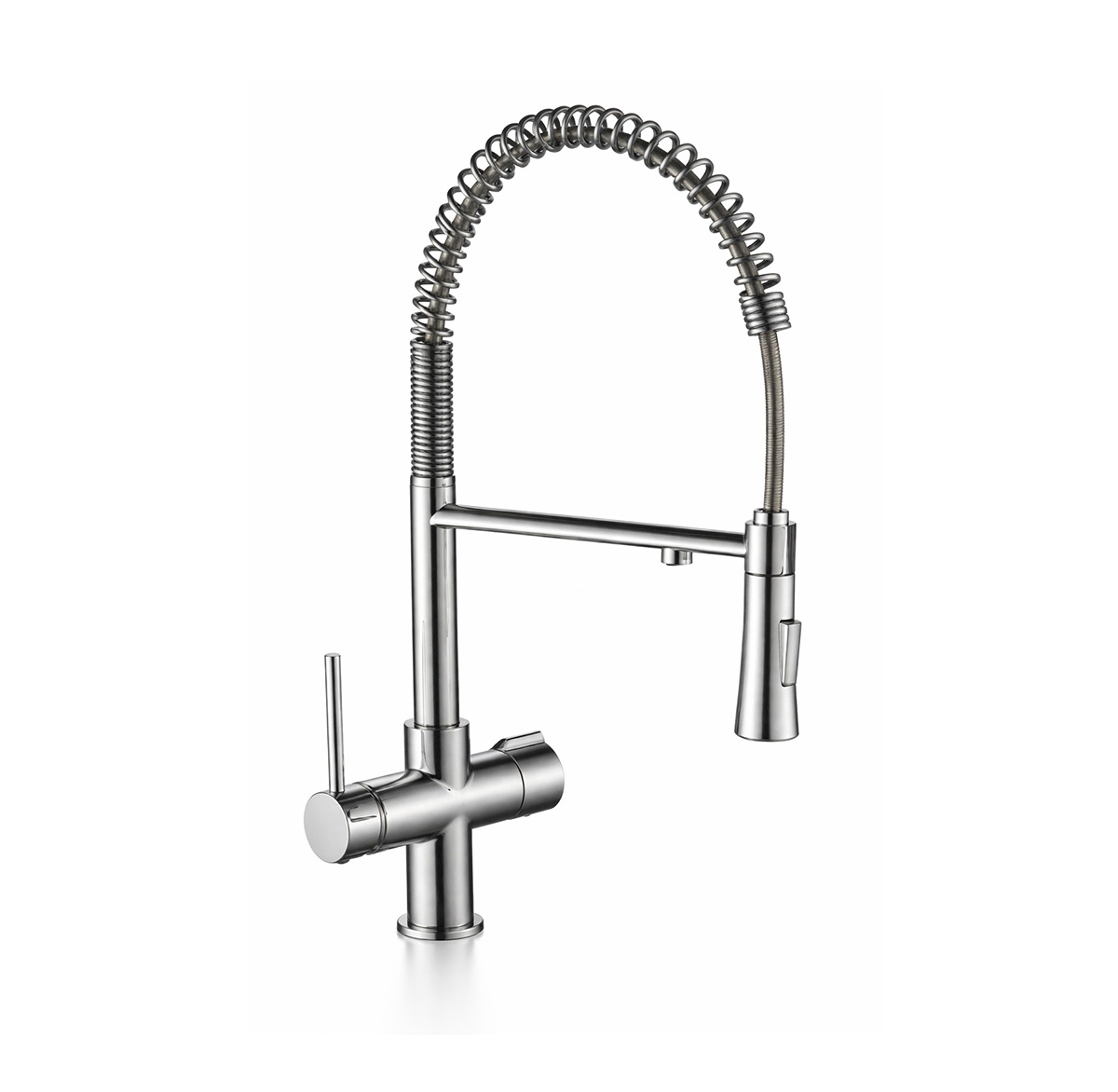 Robinet cu 3 cai Argintiu DELUXE 120CH
