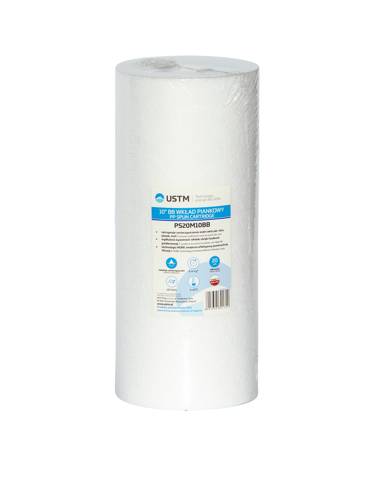 Cartus filtru Big Blue 10” USTM 20 MICRONI