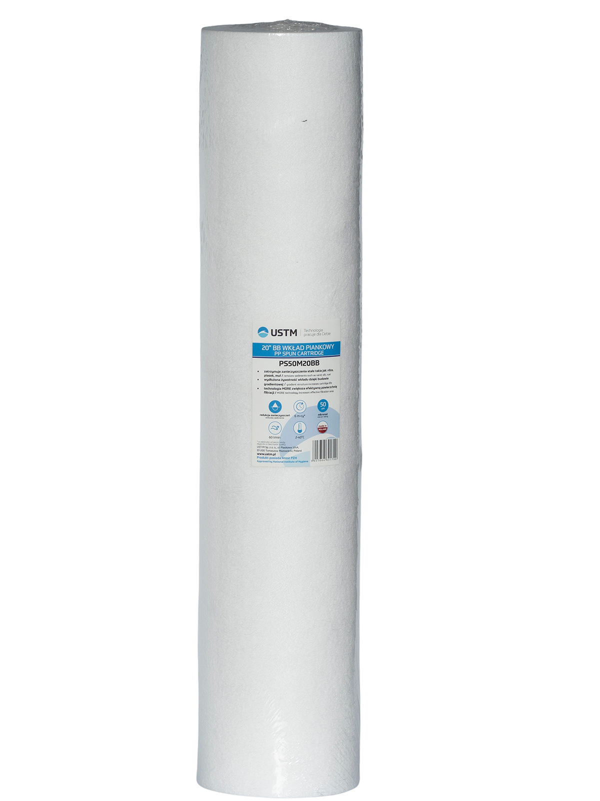 Cartus filtru Big Blue 20” impuritati USTM 50 MICRONI
