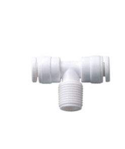 Conector T furtun 1/4” pe 2  parti si filet exterior 1/4”