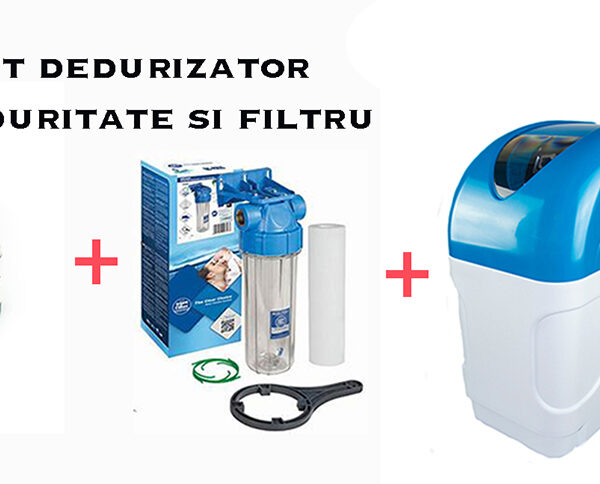Pachet promo Dedurizator BlueSoft K30/VR34 12,5 l răşină  , test duritate si set carcasa filtru FHPR34-B1-AQ