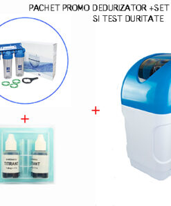 Pachet promo Dedurizator BlueSoft K30/VR34 12,5 l răşină  , test duritate si set 3 carcase filtru FHPRCL1-B-TRIPLE