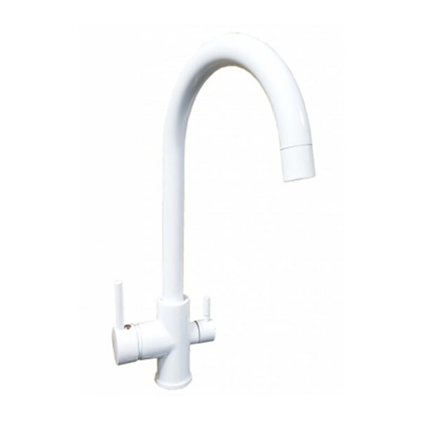 Robinet cu 3 cai alb CLASSIC  201 WH