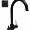 robinet 3 cai granit negru
