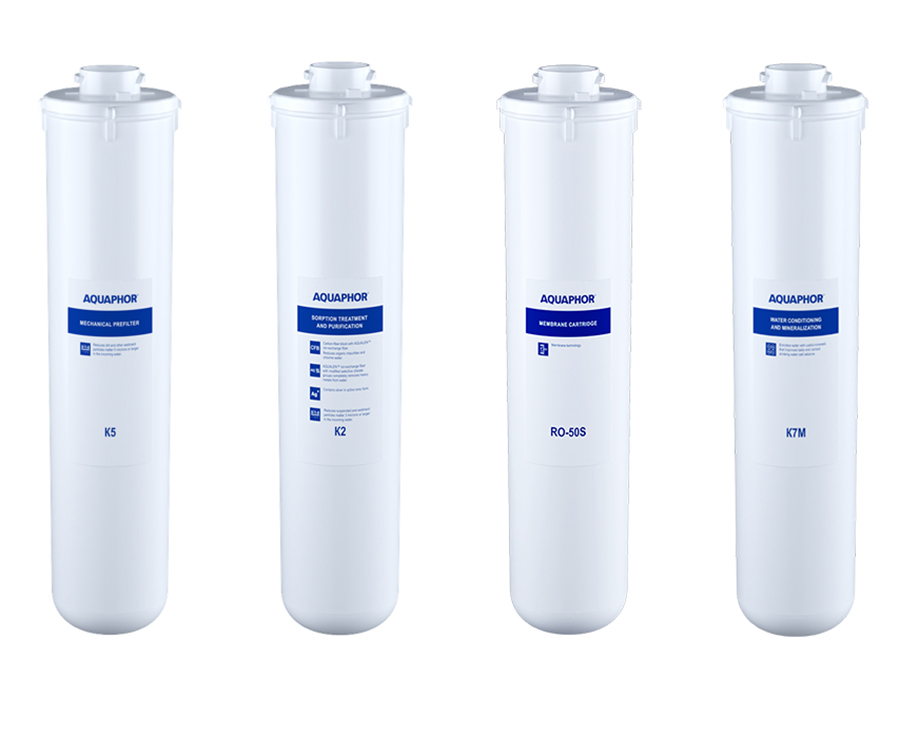 Set de 4 cartuse Aquaphor K2,K5,K7M,RO-50S pentru RO-101S