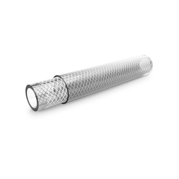 Furtun PVC transparent cu insertie textila 12mm diametru interior , 17 mm diametru exterior