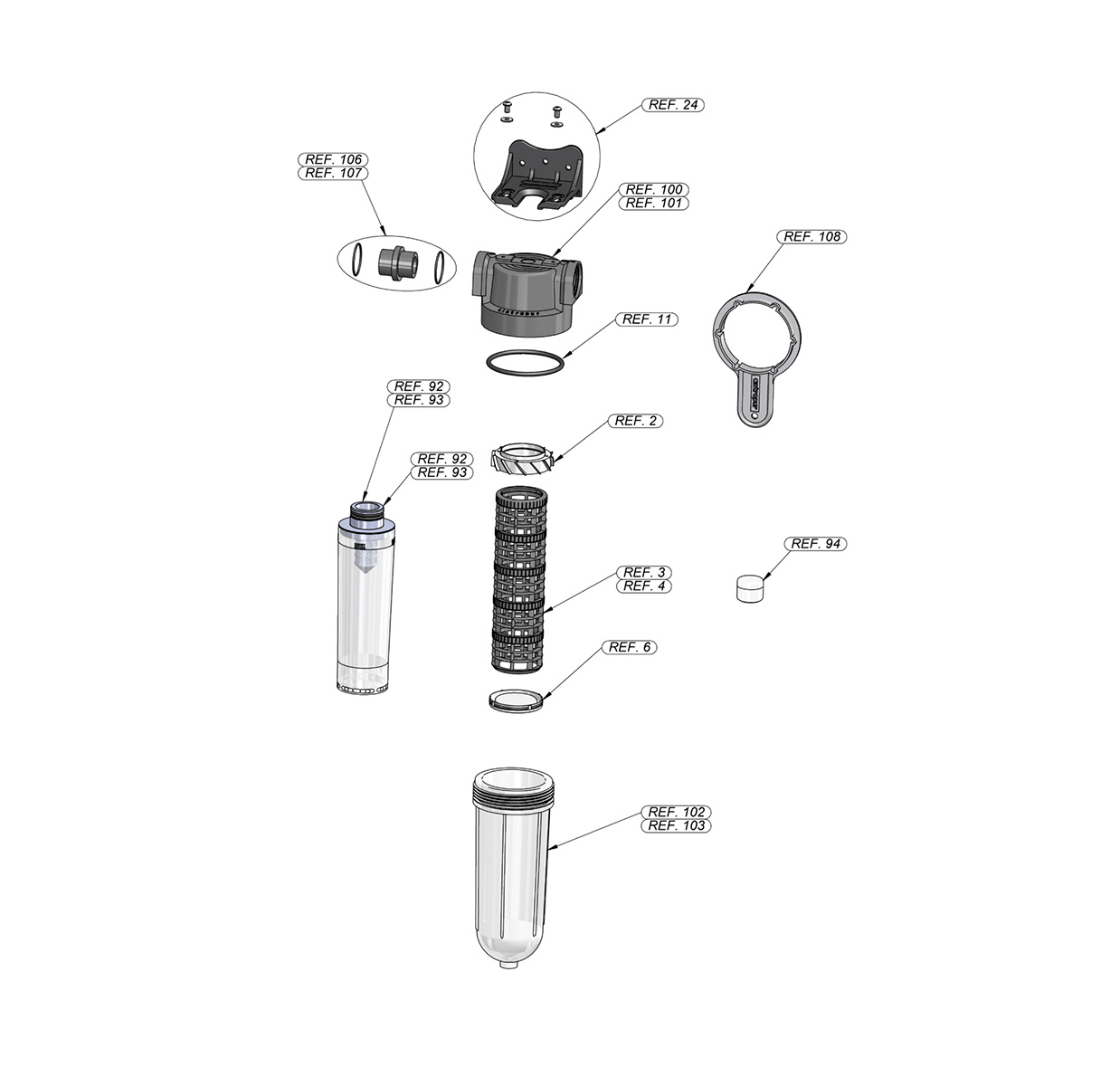 cintropur sl240 te ctn Filtru centrifugal cu carbune activ SL 240 TE-CTN 1″ - imagine 3