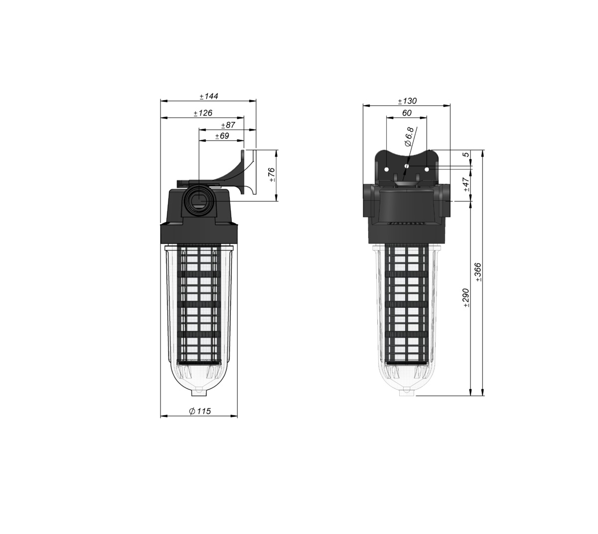 citropur sl240 te ctn Filtru centrifugal cu carbune activ SL 240 TE-CTN 1″ - imagine 2