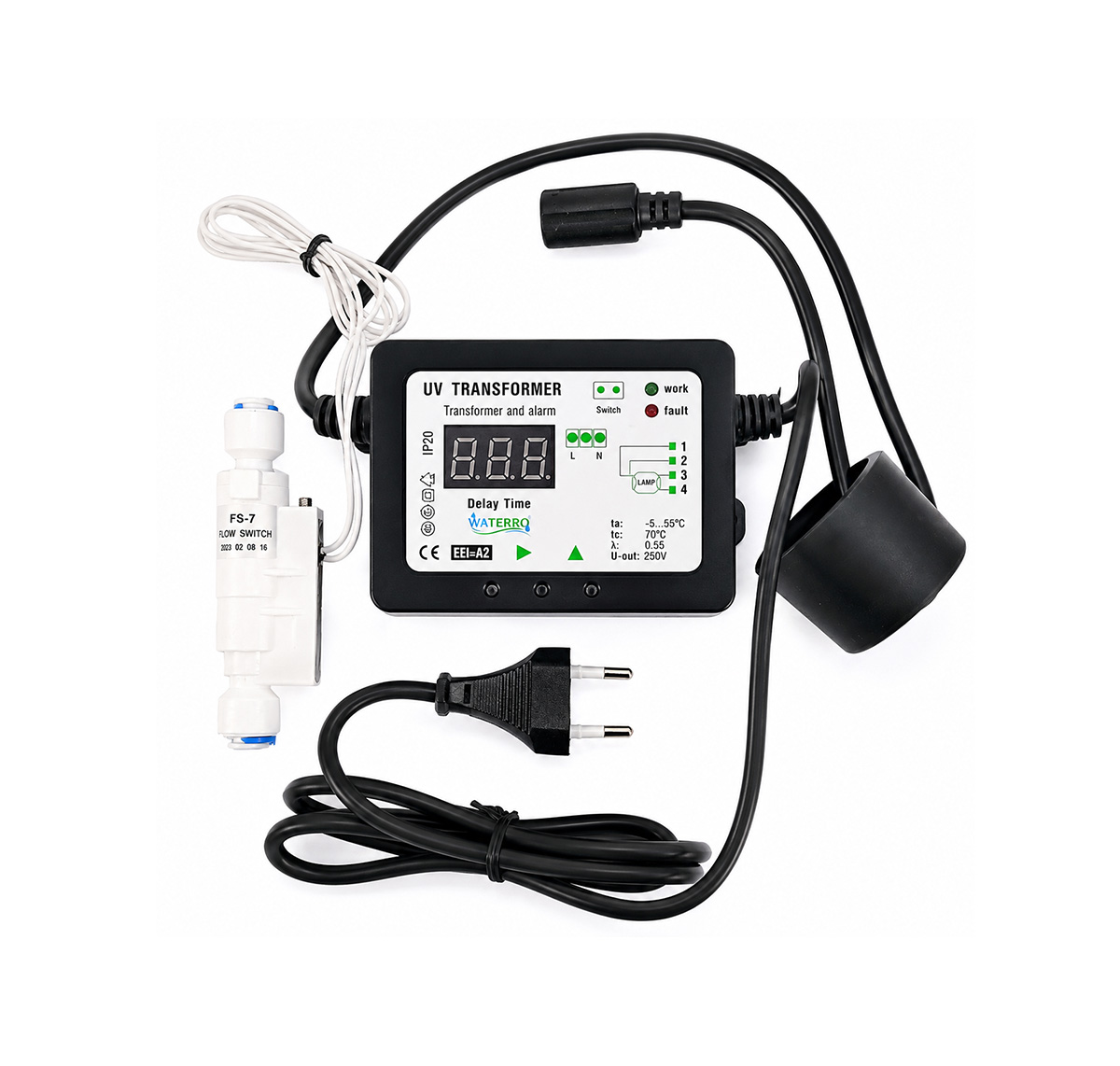 transf smart uv 6watt 4 pini Transformator uv smart pentru lampa 6 Watti cu senzor miscare apa