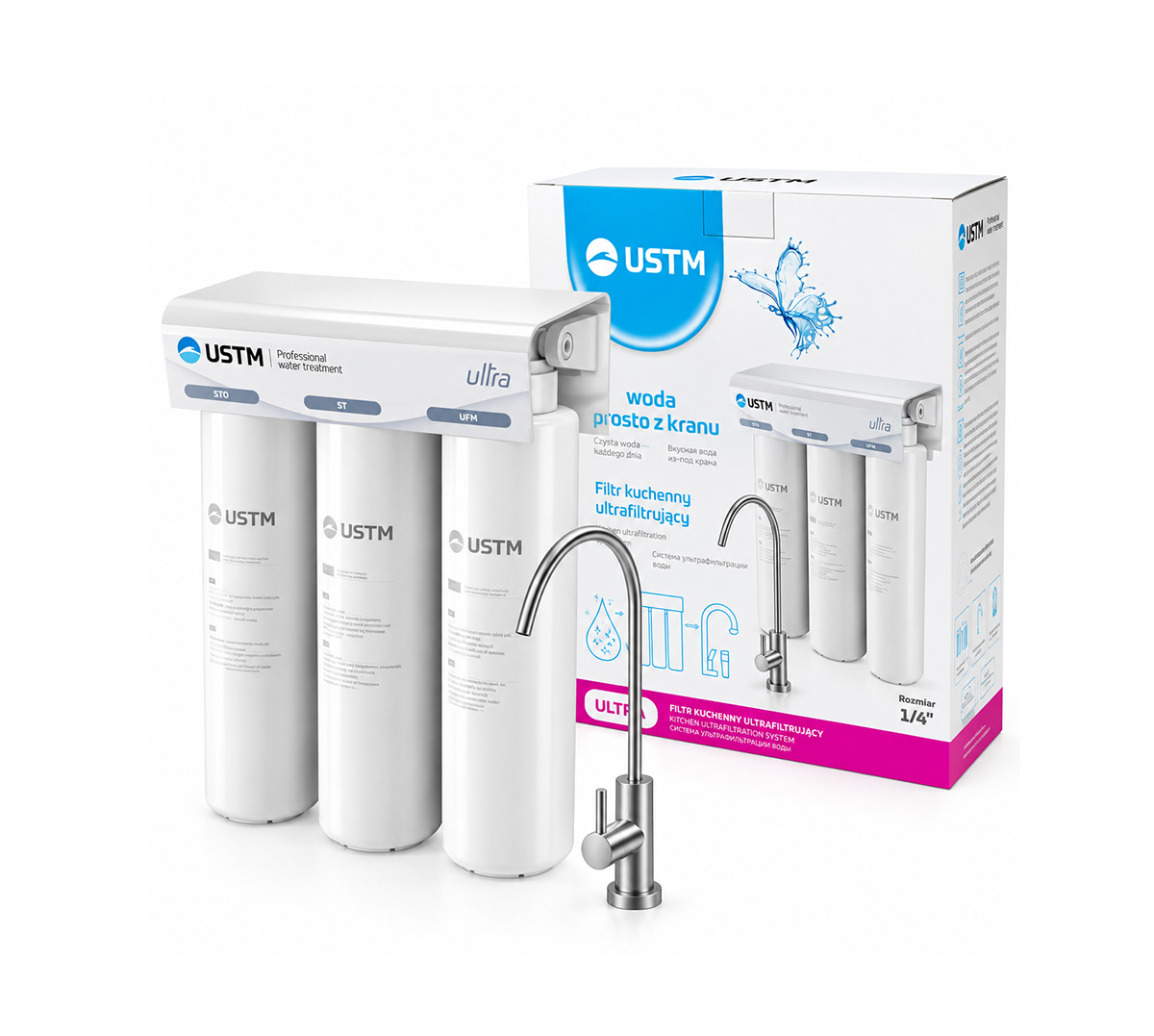 sistem ulttrafiltrare ustm Sistem ultrafiltrare USTM 3 stadii ULTRA NEW STYLE